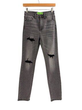NWT SR Vs. Sandrine Rose Grunge Womens 25 Skinny Jeans Destroyed Rain Distressed